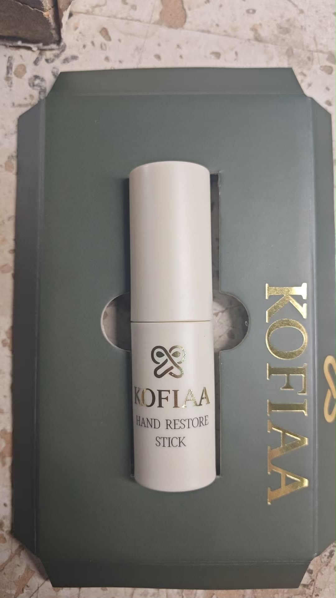 KOFIAA Hand Restore Stick in branded display tray